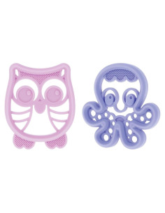 Mordedor de Silicona Nuby para Bebés 3+ Meses - Búho y Pulpo