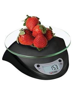 Báscula de Cocina Digital Taylor 3 kg con Plataforma de Vidrio
