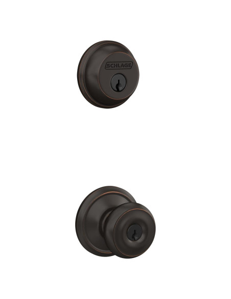 Cerradura de Entrada Schlage FB50N Georgian Bronce Envejecido