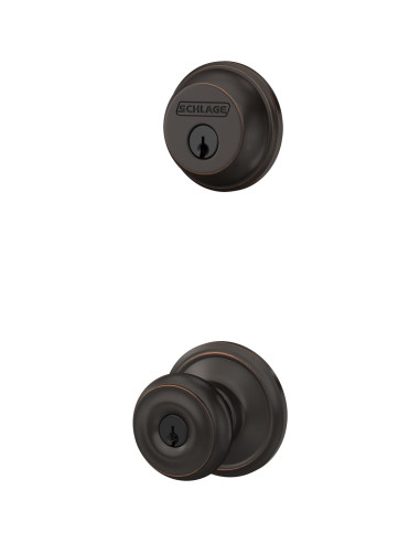 Cerradura de Entrada Schlage FB50N Georgian Bronce Envejecido