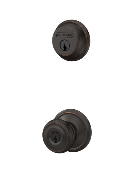 Cerradura de Entrada Schlage FB50N Georgian Bronce Envejecido