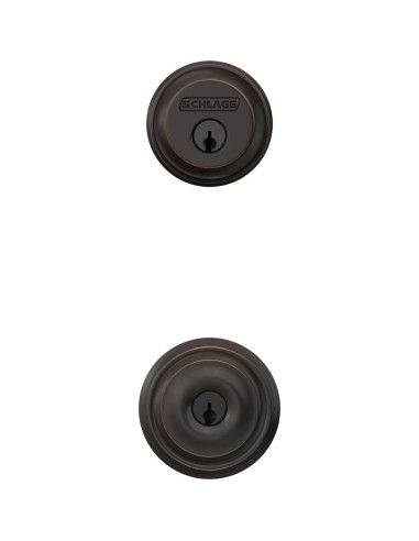 Cerradura de Entrada Schlage FB50N Georgian Bronce Envejecido