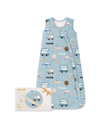 Saco de Sueño Bebé Unnivoll Pequeño Coche Azul 0-6 Meses