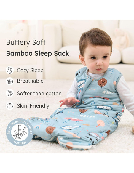 Saco de Sueño Bebé Unnivoll Pequeño Coche Azul 0-6 Meses