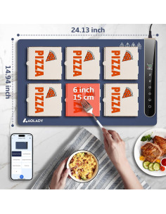 Alfombrilla Calentadora de Comida Eléctrica Azul 38.1x61cm 2