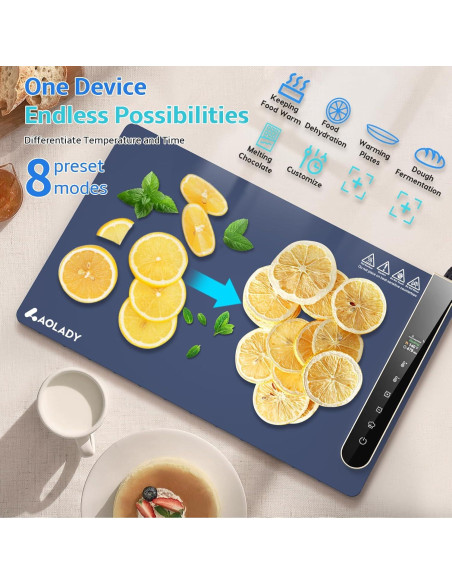 Alfombrilla Calentadora de Comida Eléctrica Azul 38.1x61cm