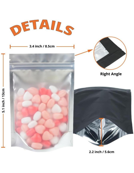 Bolsas Mylar Reutilizables 4CP 8.4x13cm A Prueba de Olores