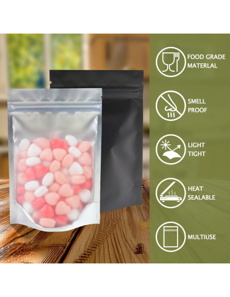 Bolsas Mylar Reutilizables 4CP 8.4x13cm A Prueba de Olores