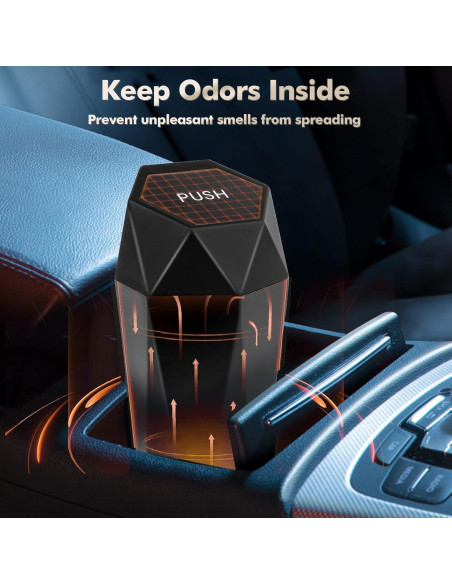 Basurero de Auto x xotic tech Mini a Prueba de Fugas Negro