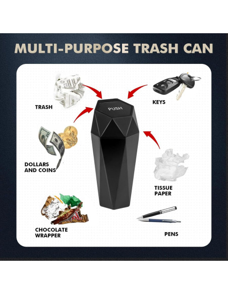 Basurero de Auto x xotic tech Mini a Prueba de Fugas Negro