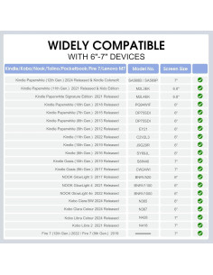 Funda Universal Fintie para Tabletas eReader 6-7" Cuero PU Negro 2