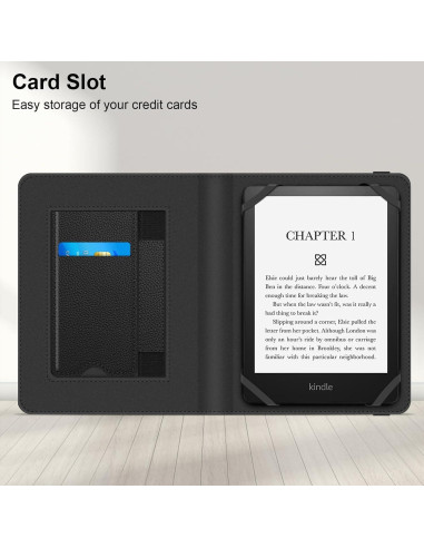 Funda Universal Fintie para Tabletas eReader 6-7" Cuero PU Negro