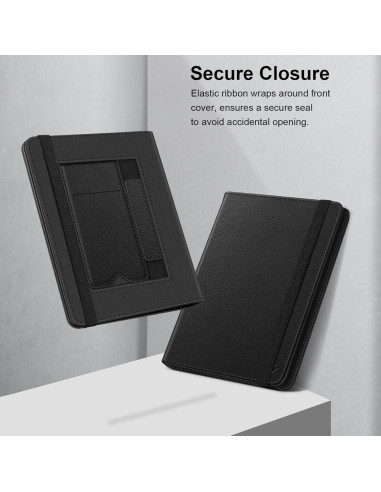 Funda Universal Fintie para Tabletas eReader 6-7" Cuero PU Negro