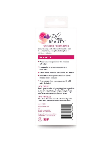 Espátula Facial Ultrasónica Clio 8228PT - Exfoliación Profunda