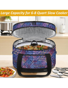 Transportador de Olla de Cocción Lenta YOREPEK 2 Capas 42.9x34.8cm 2