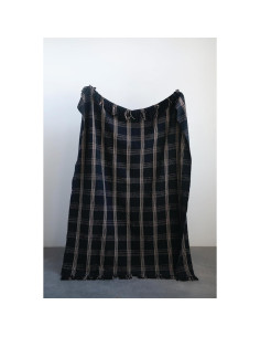 Manta Tejida de Algodón Reclamado con Flecos 152x127 cm 2