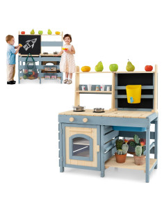 Cocina de Barro HONEY JOY 2 en 1 con Pizarra para Niños