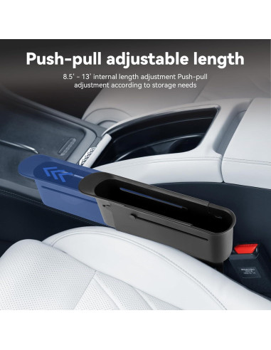 Relleno Espacio entre Asientos de Coche Zioffiel 2 Piezas Negro