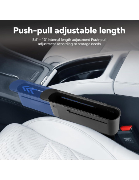 Relleno Espacio entre Asientos de Coche Zioffiel 2 Piezas Negro