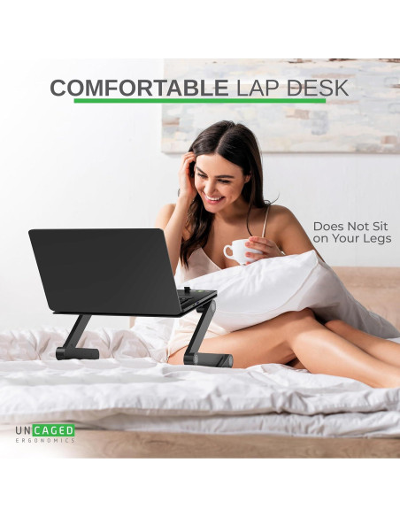 Soporte Ajustable para Laptop Uncaged Ergonomics Negro 48x27cm