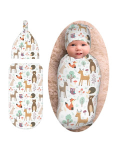 Manta Envoltoria Sozzjile Ciervo para Bebés 90x90 cm