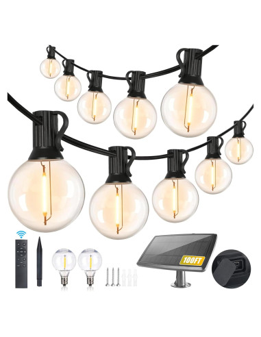 Luces de Cadena Solares Yusist 30+2 Bombillas LED 30m