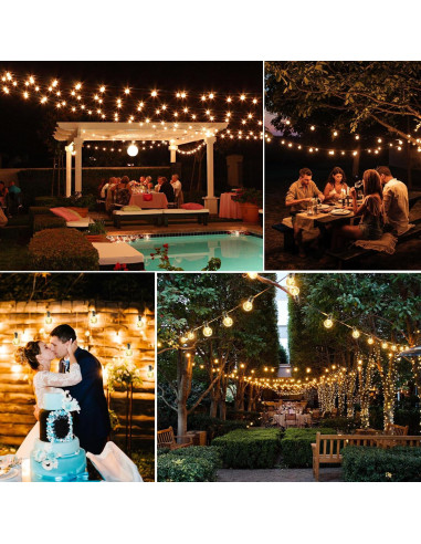 Luces de Cadena Solares Yusist 30+2 Bombillas LED 30m