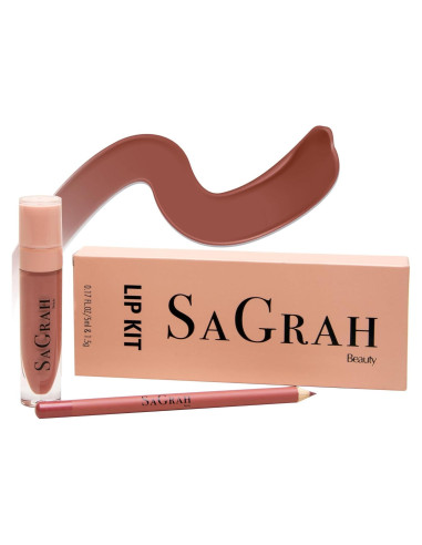 Kit de Labios SaGrah Beauty - Pintalabios y Lápiz Labial