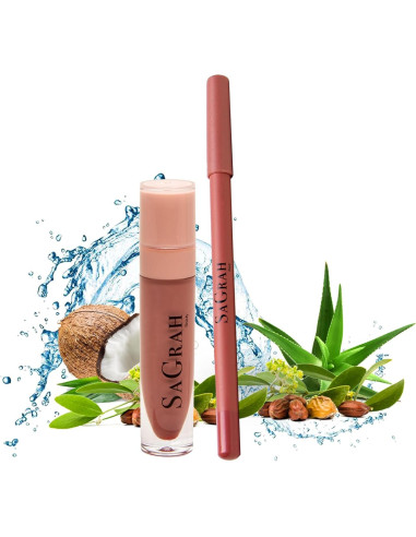 Kit de Labios SaGrah Beauty - Pintalabios y Lápiz Labial
