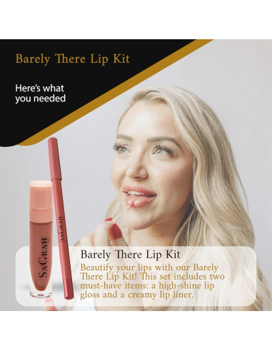 Kit de Labios SaGrah Beauty - Pintalabios y Lápiz Labial