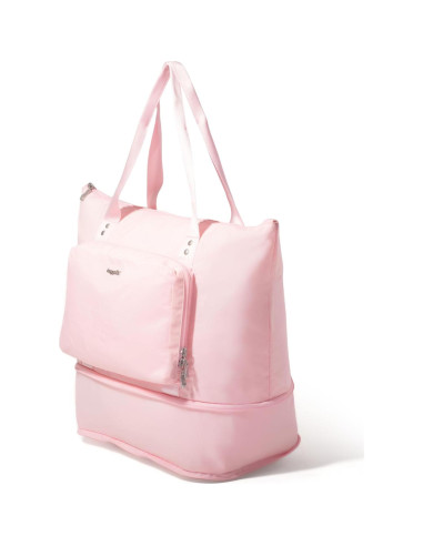 Bolsa Tote Expandible Baggallini Rosa 31.75x55.88 cm Plegable