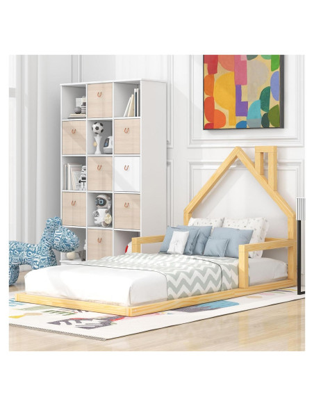 Marco de Cama Twin P PURLOVE con Cabecera en Forma de Casa