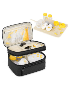 Bolsa de Extractor de Leche BAFASO Negra con Almohadilla Impermeable