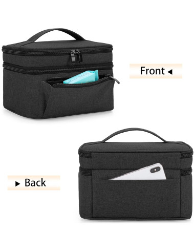 Bolsa de Extractor de Leche BAFASO Negra con Almohadilla Impermeable