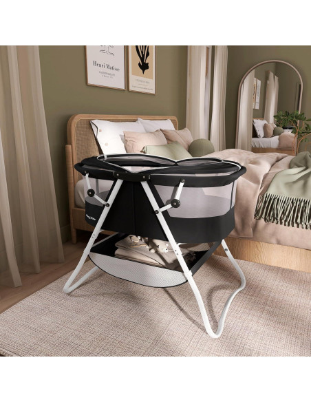 Cuna Karley Dream On Me Negra, Ligera y Espaciosa para Bebés