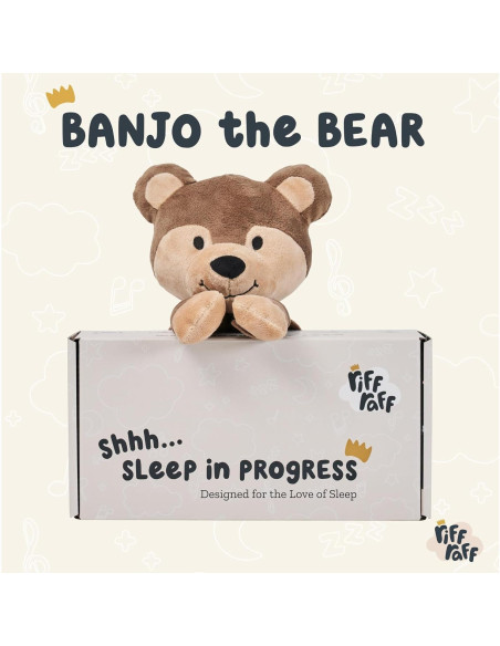 Riff Raff Oso de Peluche Musical con Ruido Blanco 31.75cm