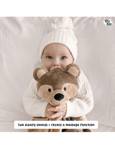 Riff Raff Oso de Peluche Musical con Ruido Blanco 31.75cm