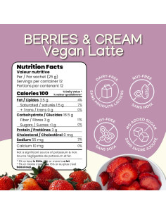 Mezcla Vegana para Lactancia Mother Sprout 12 Sobres Sabor Berries & Cream Latte 2