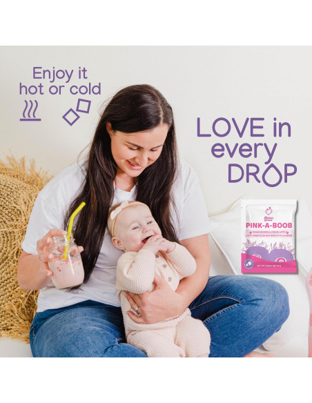 Mezcla Vegana para Lactancia Mother Sprout 12 Sobres Sabor Berries & Cream Latte