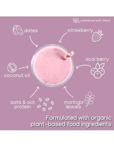 Mezcla Vegana para Lactancia Mother Sprout 12 Sobres Sabor Berries & Cream Latte