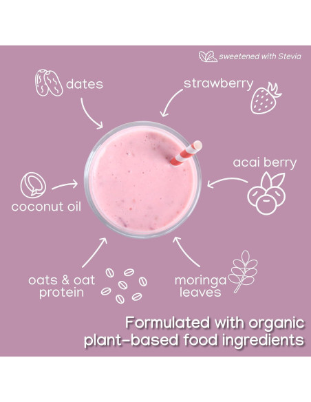 Mezcla Vegana para Lactancia Mother Sprout 12 Sobres Sabor Berries & Cream Latte