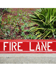 Esténcil de Carril de Fuego Marketing Holders 4" (10.16 cm) Reutilizable 2