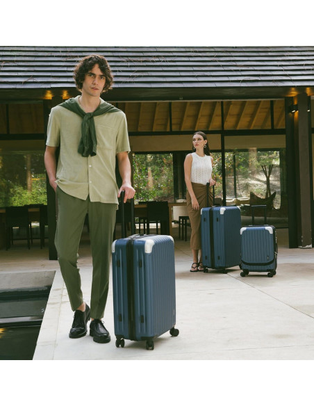 Conjunto de Equipaje LEVEL8 Grace 3 Piezas Negro 20/24/28 Pulgadas