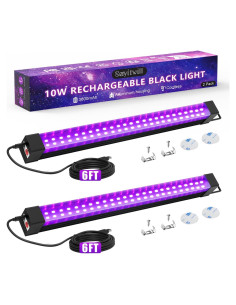 Barra de Luz Negra Recargable Sayitwill 2 Paquetes 10W
