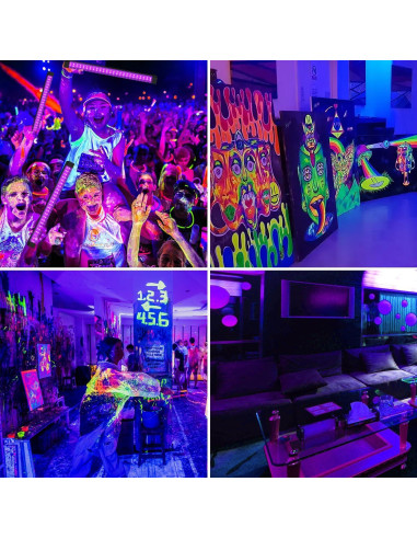 Barra de Luz Negra Recargable Sayitwill 2 Paquetes 10W