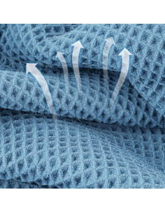 Conjunto de 4 Toallas de Mano Microfibra Azul 40x66 cm 2