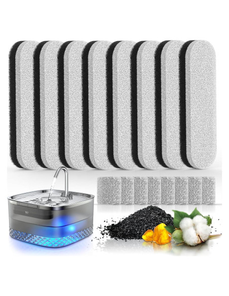 Filtros y Esponjas para Fuente de Agua Gatos DCIOGAT 8 Pzs