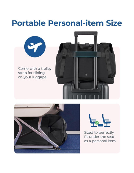 Bolsa de Gimnasio Plegable BAGSMART 23L Negra para Viajes