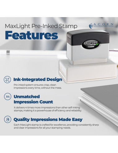 Sello de Advertencia Inflamable Maxlight - 3.81 cm x 7.62 cm