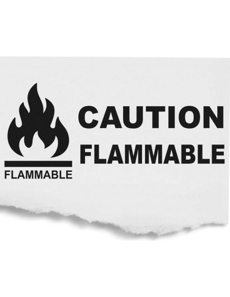 Sello de Advertencia Inflamable Maxlight - 3.81 cm x 7.62 cm